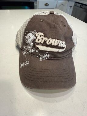 NFL Reebok Cleveland Browns Vintage Mesh Trucker Hat with Logo